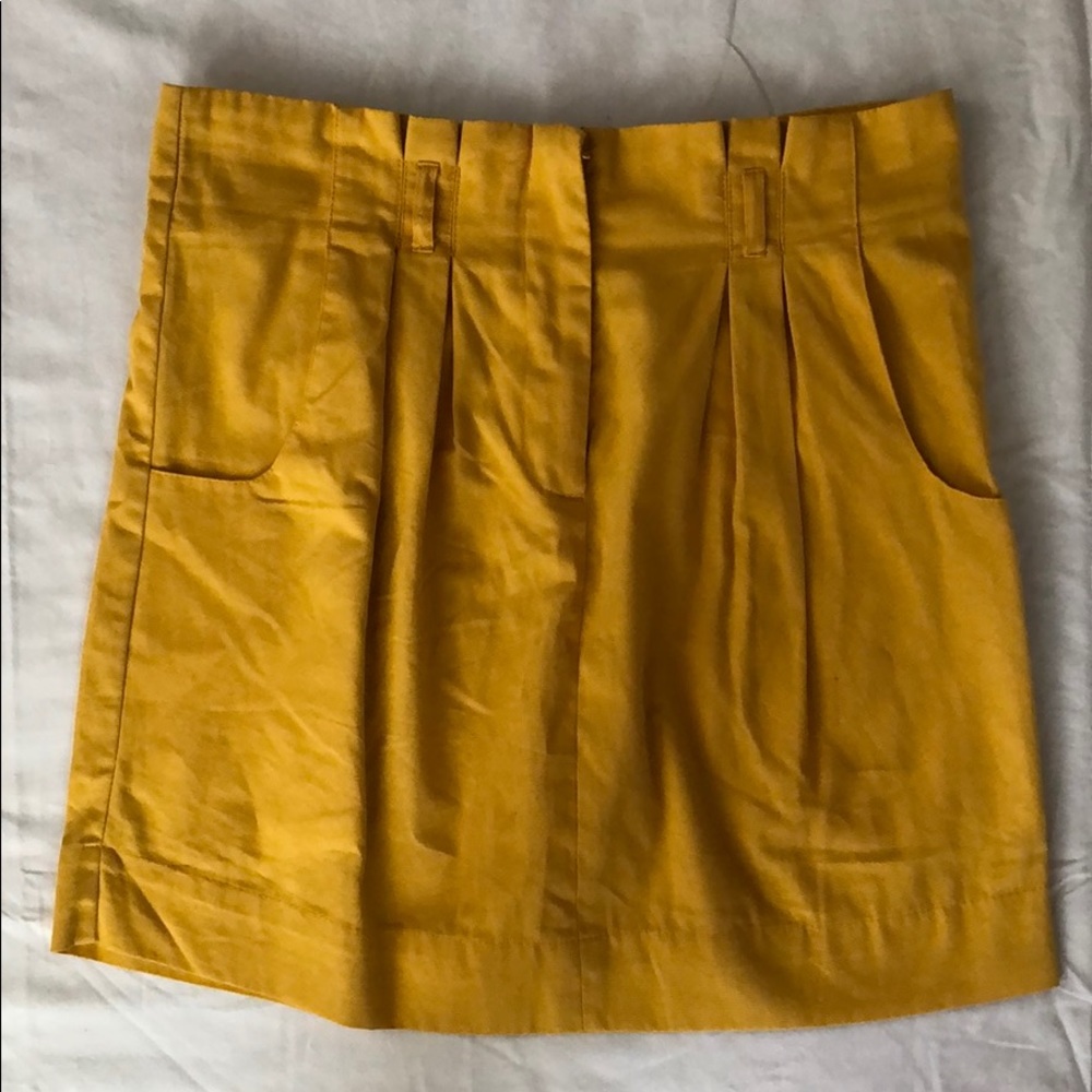 Topshop mustard yellow mini skirt